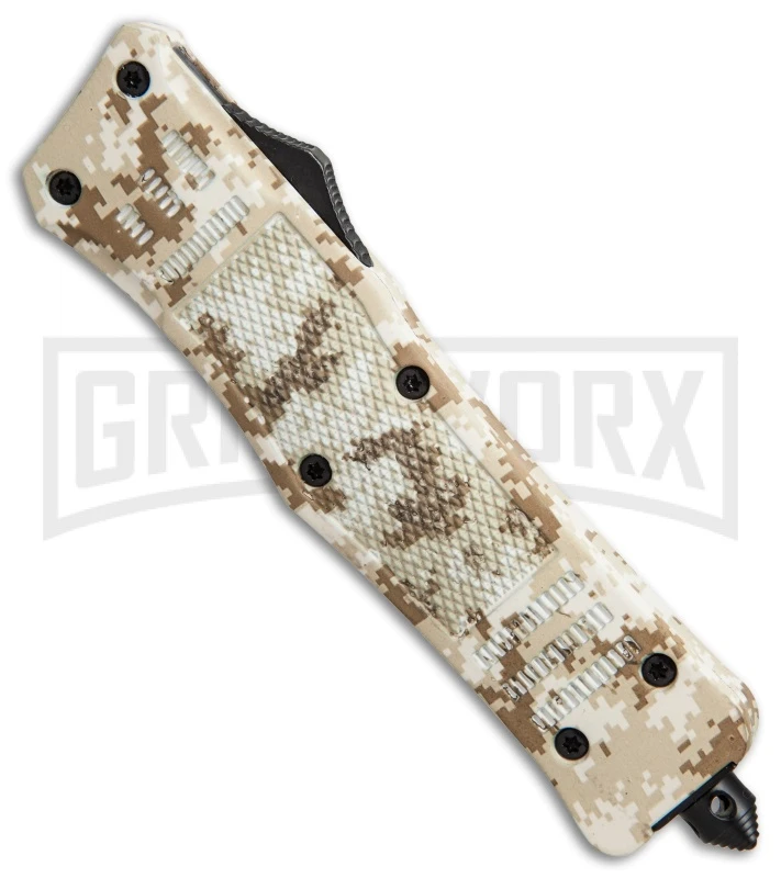 Atomic Defender Large OTF Automatic Knife Sand Digi Camo - Two Tone Dagger 4 Atomic Defender Large OTF Automatic Knife Sand Digi Camo - Two Tone Dagger - Image 2