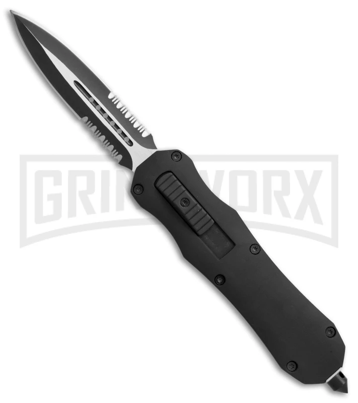 Atomic FL D/A OTF Automatic Knife - Dagger Black Serr 3 Atomic FL D/A OTF Automatic Knife - Dagger Black Serr
