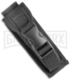 Atomic Lance Drop Point Black OTF Automatic Knife - Wave Damascus Plain -Grindworx Atomic Lance DP Black OTF Auto Damascus GX 38650 jr sheath large