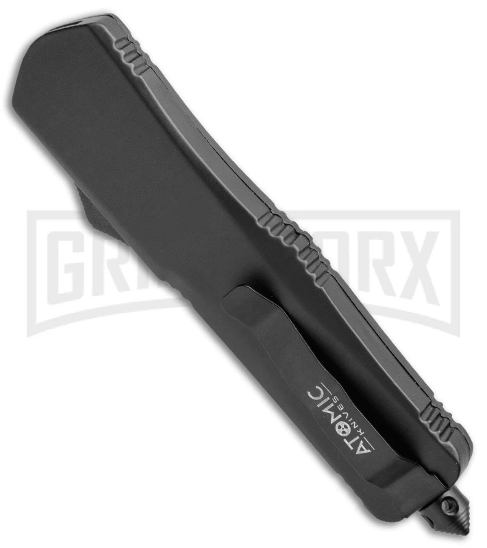 Atomic Lance Tanto Black OTF Automatic Knife - Two Tone Plain 5 Atomic Lance Tanto Black OTF Automatic Knife - Two Tone Plain - Image 3