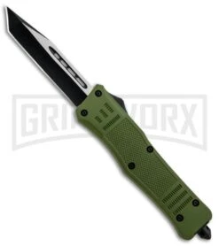 Atomic Defender Large OTF Automatic Knife OD Green - Two Tone Tanto