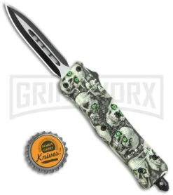 Atomic Defender Mini OTF Automatic Knife Green Skull - Two Tone Dagger 11 Atomic Defender Mini OTF Automatic Knife Green Skull - Two Tone Dagger -Grindworx Atomic Mini Dagger Skull OTF Auto TT GX 36431 jr bottlecap large