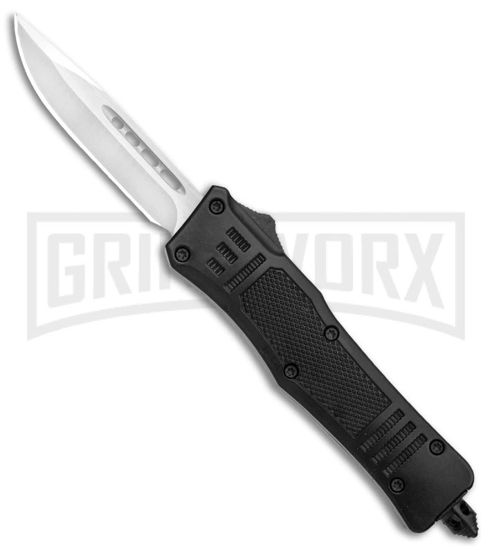 Atomic Defender Mini OTF Automatic Knife Black - Satin Drop Point 3 Atomic Defender Mini OTF Automatic Knife Black - Satin Drop Point