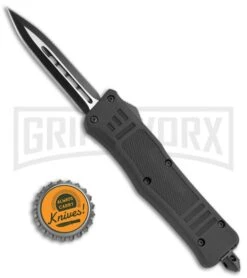 Atomic Defender Mini OTF Automatic Knife Black - Two Tone Dagger -Grindworx Atomic Mini Defender Defender Dagger Black OTF TT Plain WNS IT M107 BP 19744 jr bottlecap large