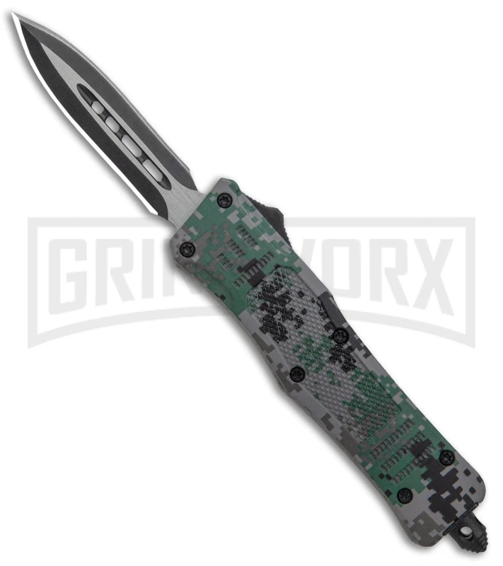 Atomic Defender Mini OTF Automatic Knife Green Digi Camo - Two Tone Dagger 3 Atomic Defender Mini OTF Automatic Knife Green Digi Camo - Two Tone Dagger