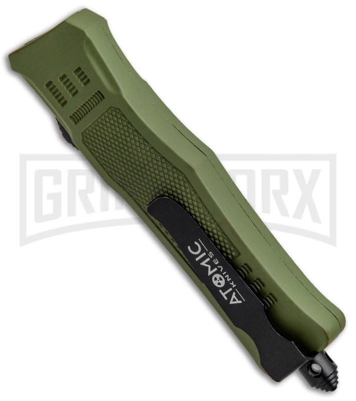 Atomic Defender Mini OTF Automatic Knife Dark Green - Two Tone Dagger 5 Atomic Defender Mini OTF Automatic Knife Dark Green - Two Tone Dagger - Image 3