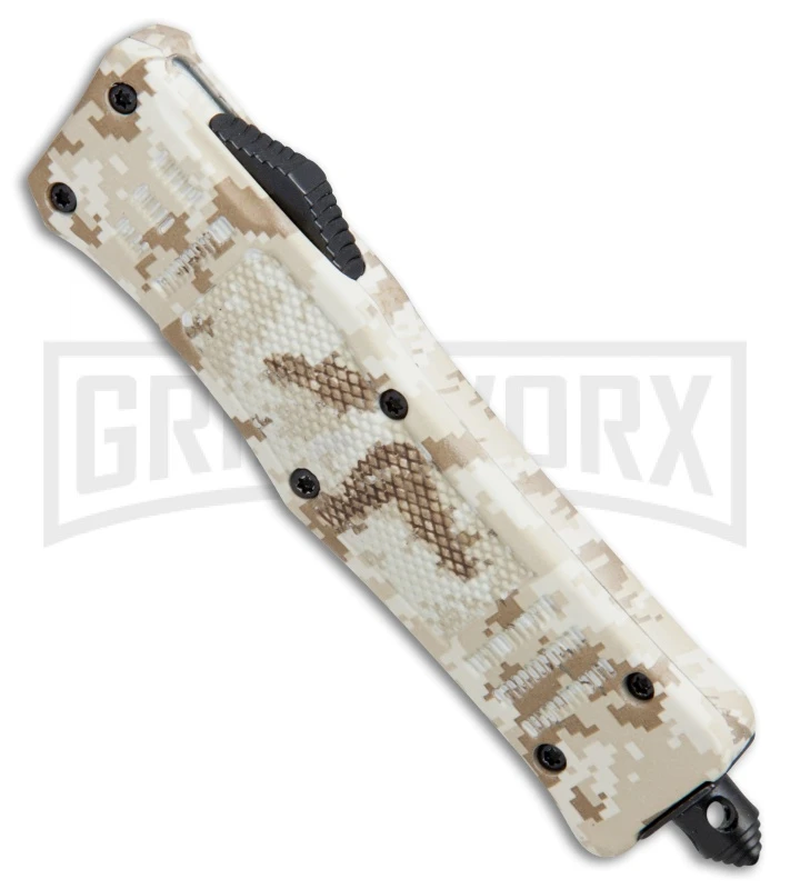 Atomic Defender Mini OTF Automatic Knife Tan Digi Camo - Two Tone Tanto 4 Atomic Defender Mini OTF Automatic Knife Tan Digi Camo - Two Tone Tanto - Image 2
