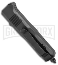 Atomic Mini Shield Dagger Black OTF Automatic Knife - Serr -Grindworx Atomic Mini Shield Dagger Black OTF Auto Serr GX 19604 jr side large