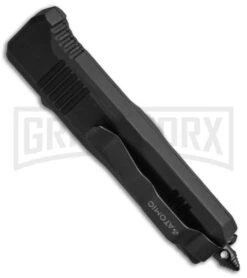Atomic Shield Dagger Black OTF Automatic Knife - Plain 8 Atomic Shield Dagger Black OTF Automatic Knife - Plain -Grindworx Atomic Shield Dagger Black TT Plain BP 19060 jr side large