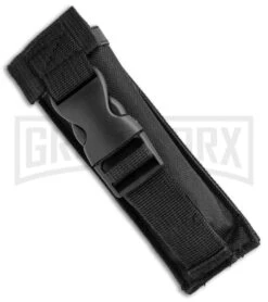 Atomic Shield Large Drop Point Black OTF Automatic Knife - Two Tone Serrated 10 Atomic Shield Large Drop Point Black OTF Automatic Knife - Two Tone Serrated -Grindworx Atomic Shield Large DP Black OTF TT Serr GX 34162 jr sheath large