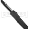 Atomic Lance Tanto Black OTF Auto Knife - Two Tone Plain -Grindworx Atomic Shield Large Tanto Black OTF Auto TT GX 38228 jr large