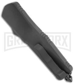 Atomic Lance Tanto Black OTF Auto Knife - Two Tone Plain -Grindworx Atomic Shield Large Tanto Black OTF Auto TT GX 38228 jr side large