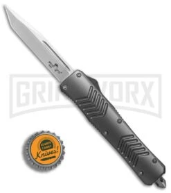 Bear Ops Tanto D/A OTF Automatic Knife Gray - Satin Plain 9 Bear Ops Tanto D/A OTF Automatic Knife Gray - Satin Plain -Grindworx Bear Ops Tanto DA gray satin plain BP 24902 er bottlecap large