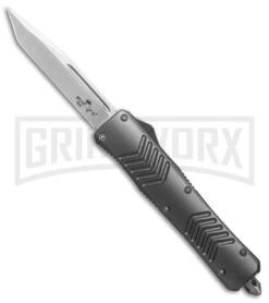 Bear Ops Tanto D/A OTF Automatic Knife Gray - Satin Plain