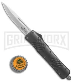 Bear Ops Drop Point D/A OTF Automatic Knife Gray - Satin Plain 9 Bear Ops Drop Point D/A OTF Automatic Knife Gray - Satin Plain -Grindworx Bear Ops Tanto DA gray satin plain BP 24903 er bottlecap large