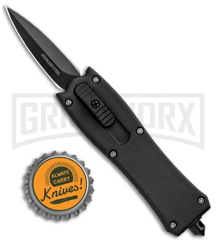 Belly Button Black OTF Automatic Knife - Black Plain 6 Belly Button Black OTF Automatic Knife - Black Plain - Image 4