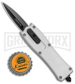 Belly Button Silver OTF Automatic Knife (2" Black) -Grindworx Belly Button Silver OTF Auto Black SB023SL GX 33782 jr bottlecap large