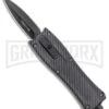 Belly Button Sim Carbon Fiber OTF Automatic Knife - Black Plain 2 Belly Button Sim Carbon Fiber OTF Automatic Knife - Black Plain -Grindworx Belly Button Sim CF OTF Auto Black GX 37495 jr large
