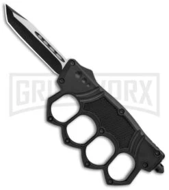 Grindworx 18 OTF Automatic Knuckle Knife - Tanto Two-Tone