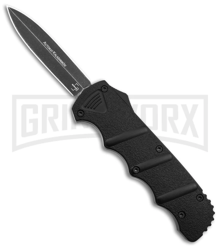 Boker Kalashnikov Black Aluminum OTF Automatic Knife - Dagger Black SW Plain 2 Boker Kalashnikov Black Aluminum OTF Automatic Knife - Dagger Black SW Plain