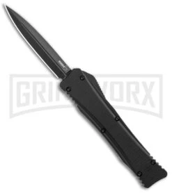 Boker Plus Lhotak Eagle Black OTF Automatic Knife - Dagger Black Plain
