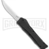 Boker Plus Lhotak Eagle Black Aluminum OTF Automatic Knife - Satin Plain -Grindworx Boker Plus Lhotak Eagle Black Aluminum OTF Automatic Knife Satin Plain GX 35303 jr large