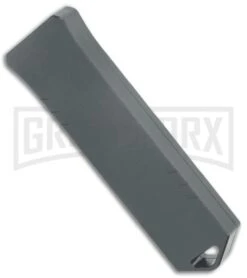 Boker Plus USB OTF Black Automatic Knife Aluminum - Gray SW Plain -Grindworx Boker Plus USB OTF Auto Gray Aluminum Black SW BHQ 125998 jr side large