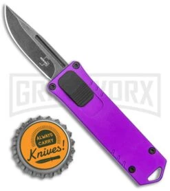 Boker Plus USB OTF Black Automatic Knife Aluminum - Purple SW Plain -Grindworx Boker Plus USB OTF Auto Purple Aluminum Black SW 06EX277SOI BHQ 125999 jr bottlecap large