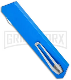 Boker USA Kwaiken OTF Automatic Knife Blue Aluminum (3.4" Satin) 06EX550 8 Boker USA Kwaiken OTF Automatic Knife Blue Aluminum (3.4" Satin) 06EX550 -Grindworx Boker USA Kwaiken OTF Auto Blue Aluminum SW 06EX550 BHQ 115742 jr side large