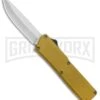 Bolt Desert Tan D/A OTF Automatic Knife - Satin Plain -Grindworx Bolt Desert Tan DA OTF Auto Satin GX 17179 jr large