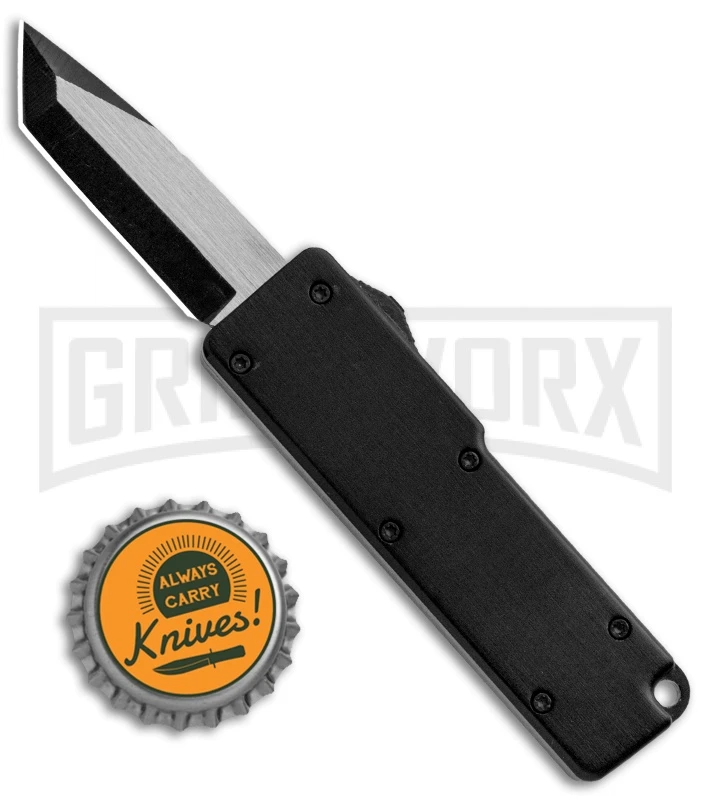 Chud Black OTF Automatic Knife - Black Tanto Plain 6 Chud Black OTF Automatic Knife - Black Tanto Plain - Image 4