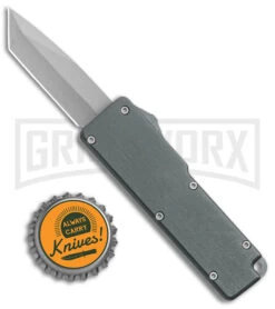 Chud Gray OTF Automatic Knife - Stonewash Tanto Plain 9 Chud Gray OTF Automatic Knife - Stonewash Tanto Plain -Grindworx Chud Mini Gray OTF Auto Pocket Clip BB Tanto GX 38552 jr bottlecap large