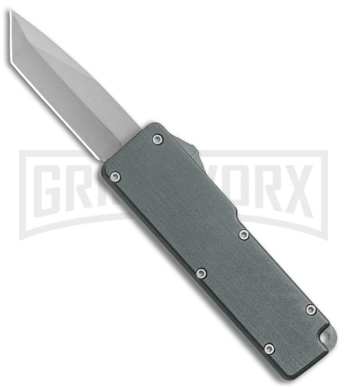 Chud Gray OTF Automatic Knife - Stonewash Tanto Plain 3 Chud Gray OTF Automatic Knife - Stonewash Tanto Plain