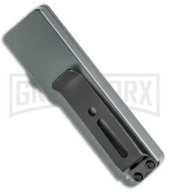 Chud Gray OTF Automatic Knife - Stonewash Tanto Plain 8 Chud Gray OTF Automatic Knife - Stonewash Tanto Plain -Grindworx Chud Mini Gray OTF Auto Pocket Clip BB Tanto GX 38552 jr side large