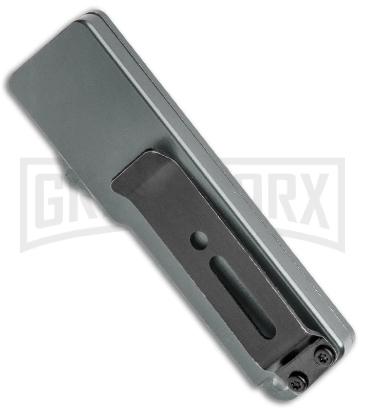 Chud Gray OTF Automatic Knife - Stonewash Tanto Plain 5 Chud Gray OTF Automatic Knife - Stonewash Tanto Plain - Image 3