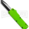 Chud Mini Green OTF Automatic Knife - Black Tanto Plain