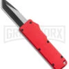 Chud Red OTF Automatic Knife - Black Tanto Plain 2 Chud Red OTF Automatic Knife - Black Tanto Plain -Grindworx Chud Mini Red OTF Auto Pocket Clip Black Tanto GX 38559 jr large