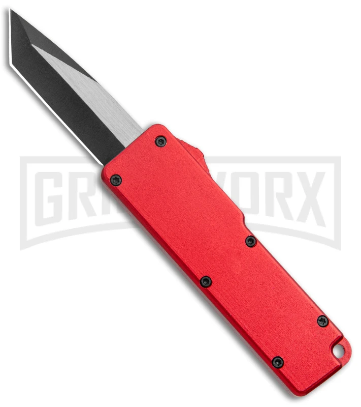 Chud Red OTF Automatic Knife - Black Tanto Plain 3 Chud Red OTF Automatic Knife - Black Tanto Plain