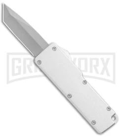 Chud Silver OTF Automatic Knife - Satin Tanto Plain