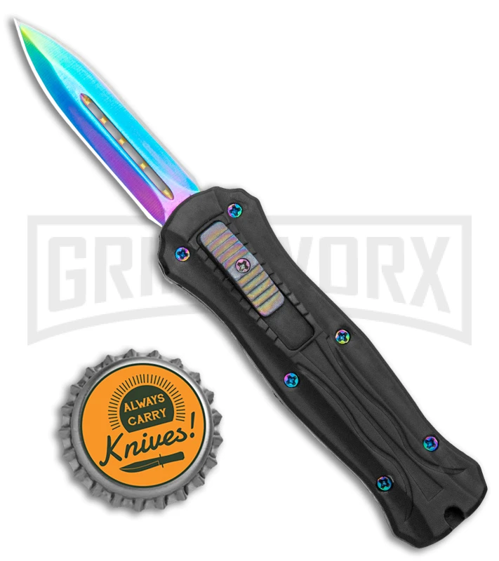 Coffin Blaster 2.0 Black DA/OTF Automatic Knife - Rainbow Dagger 6 Coffin Blaster 2.0 Black DA/OTF Automatic Knife - Rainbow Dagger - Image 4