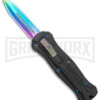 Coffin Blaster 2.0 Black DA/OTF Automatic Knife - Rainbow Dagger 1 Coffin Blaster 2.0 Black DA/OTF Automatic Knife - Rainbow Dagger -Grindworx Coffin Blaster 2.0 Black Flames DA OTF Auto Rainbow GX 38219 jr large