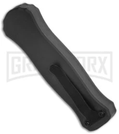 Coffin Blaster 2.0 Tactical Black/Purple DA/OTF Automatic Knife - Black Serr -Grindworx Coffin Blaster 2.0 Textured Black Purple DA OTF Auto Dagger TT Serr GX 37851 jr side large