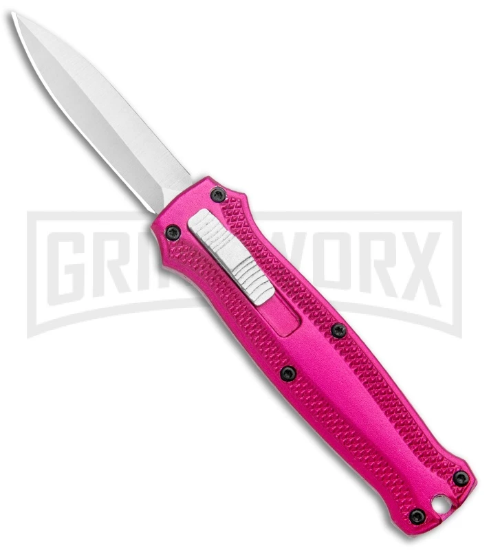 Coffin Blaster 2.0 Textured Pink DA/OTF Automatic Knife - (2" Satin) 3 Coffin Blaster 2.0 Textured Pink DA/OTF Automatic Knife - (2" Satin)