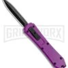 Coffin Blaster Purple DA/OTF Automatic Knife - Black Plain -Grindworx Coffin Blaster Blaster Purple DA OTF Auto Black Plain GX 35365 jr large
