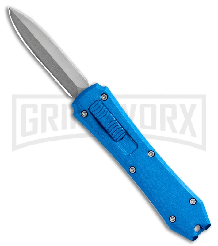 Coffin Blaster Blue DA/OTF Automatic Knife - Bead Blast Plain 3 Coffin Blaster Blue DA/OTF Automatic Knife - Bead Blast Plain