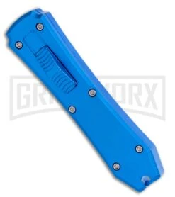 Coffin Blaster Blue DA/OTF Automatic Knife - Bead Blast Plain 7 Coffin Blaster Blue DA/OTF Automatic Knife - Bead Blast Plain -Grindworx Coffin Blaster Blue DA OTF Automatic Knife BB Plain 2706 2BL GX 35327 LS Spine 2 large