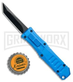 Mini Marvel Blue DA/OTF Automatic Knife - Tanto Black Plain 9 Mini Marvel Blue DA/OTF Automatic Knife - Tanto Black Plain -Grindworx Coffin Blaster Extreme Blue DA Tanto Black Plain GX 34980 jr bottlecap large