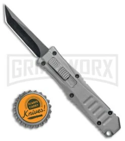 Mini Marvel Grey DA/OTF Automatic Knife - Tanto Black Plain 9 Mini Marvel Grey DA/OTF Automatic Knife - Tanto Black Plain -Grindworx Coffin Blaster Extreme Gray DA Tanto Black Plain GX 34981 jr bottlecap large