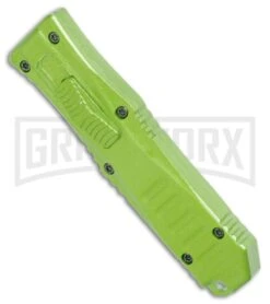 Mini Marvel Green DA/OTF Automatic Knife - Tanto Black Plain -Grindworx Coffin Blaster Extreme Green DA Tanto Black Plain GX 34979 jr spine large