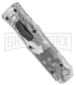 Mini Marvel Gray Camo DA/OTF Automatic Knife - Black Tanto 7 Mini Marvel Gray Camo DA/OTF Automatic Knife - Black Tanto -Grindworx Coffin Blaster Gray Camo DA OTF Auto Black Tanto GX 33814 jr spine large